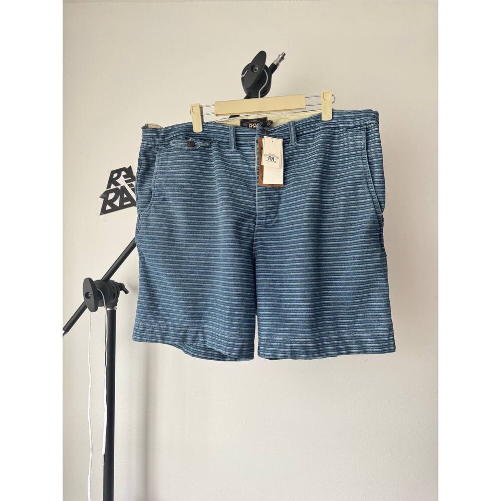 NWT RRL Ralph Lauren Indigo Striped Shorts